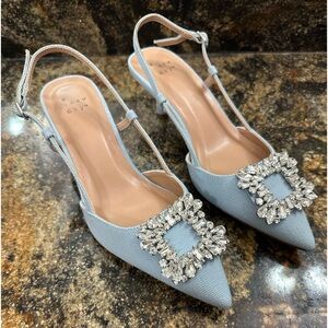 A New Day (target brand) short pointed heel size 7 1/2 in light denim color